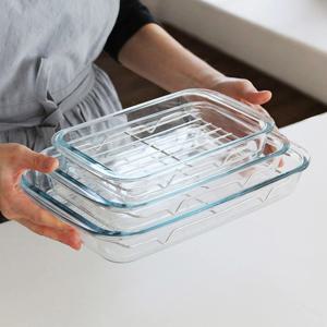 내열유리 밧드 전자레인지 용기 에어프라이어그릇 브로덴하우스 오븐용 트레이 3size