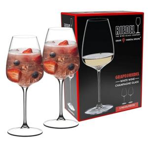 와인잔 그레이프@리델 2본입 화이트와인/샴페인/스피릿 글라스 선물 세트