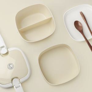 파스텔 도시락통 가벼운 런치박스 찬합 세트 2단 2color