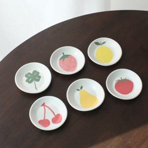 파레트 소스종지 6종 (딸기,서양배,토마토,레몬,하트체리,네잎크로버)