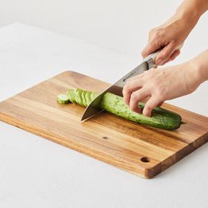 천연 아카시아 사각 곡선 나무 도마