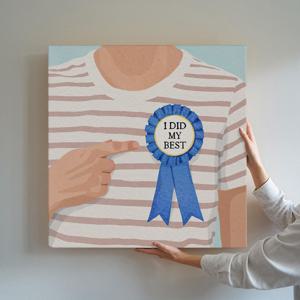 우리의 평범한일상 공감 일러스트 카페 인테리어 그림액자 / 18.난 최선을 다했어