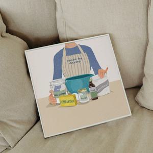 우리의 평범한일상 공감 일러스트 카페 인테리어 그림액자 / 19.혼돈의 레시피