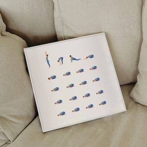 우리의 평범한일상 공감 일러스트 카페 인테리어 그림액자 / 22.가장 좋은자세