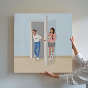 우리의 평범한일상 공감 일러스트 카페 인테리어 그림액자 / 24.오지마 월요일