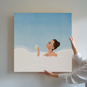 우리의 평범한일상 공감 일러스트 카페 인테리어 그림액자 / 26.토요일의여유