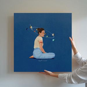 우리의 평범한일상 공감 일러스트 카페 인테리어 그림액자 / 32.나의 정신세계