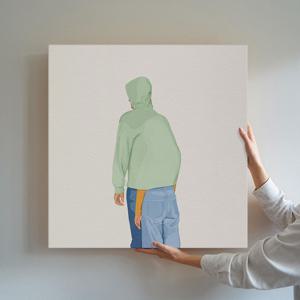 우리의 평범한일상 공감 일러스트 카페 인테리어 그림액자 / 35.아무도 날몰랐으면