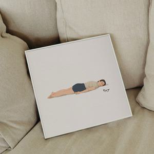 우리의 평범한일상 공감 일러스트 카페 인테리어 그림액자 / 39.일요일저녁