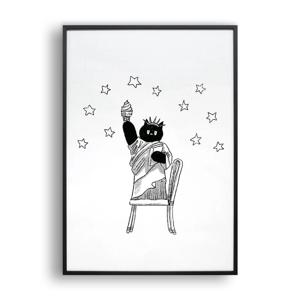 자유의 깜냥상 (Art Print) / 일러스트 액자