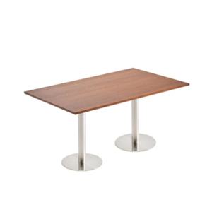 패밀리레스토랑 안정된 실버스틸다리 직사각 4인식탁 1200