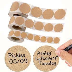 크라프트 스티커 원형 라벨지 500P 3size GD-13062