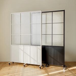 틴우드 아쿠아유리 철제 파티션 1200 스탠드 세트 이동식 가림막 가벽 (바퀴포함)