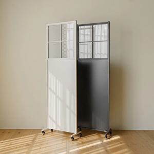 틴우드 유리 철제 파티션 600 스탠드 세트 이동식 가림막 가벽 (바퀴포함)