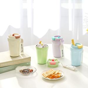 빨대 보온보냉 캔디머그 스텐 텀블러 380ml