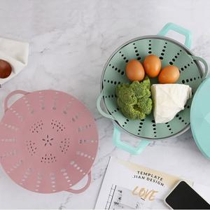 파스텔 실리콘 손잡이 찜기 29cm 3가지색상 채소 야채 만두 고구마 감자 계란 찜기