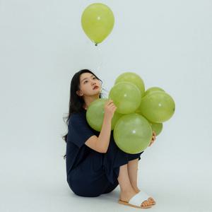 WHO5182 모달 감성 실내복 잠옷 반팔 옆트임 원피스