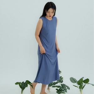 WHO5171 모달 감성 실내복 잠옷 나시 옆트임 원피스