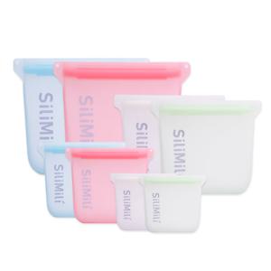 오리지널 스탠딩 실리콘 지퍼백 8종 200ml+500ml+1000ml+2000ml 각 2p