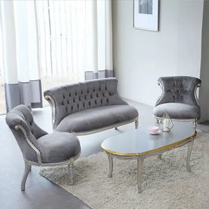 밀란 엔틱 실버 소파세트1 (1인+1인+2인+테이블)