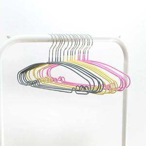 PVC 메탈 논슬립 베이직 옷걸이 그레이 핑크 오렌지 30p