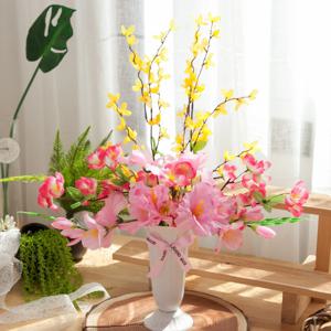 대형 매화 조화 화분 샤르망 트로피 set 50cm 인테리어 꽃 장식
