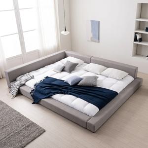 발빠짐방지 릴렉스 밸런스 가죽 저상형 패밀리침대 Q+SS (매트리스 포함)