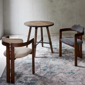 로이스 패브릭 쿠션 우드 암체어 (2color)