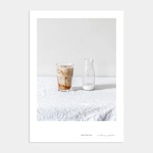 홈카페 거실 인테리어 포스터 액자 / 75 빈 앤 밀크 /