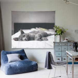 대형 패브릭포스터 / 가리개커튼 150x130(cm) 시크캣