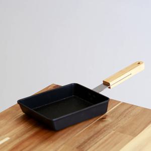 IH 인덕션 우드핸들 사각후라이팬 13x18cm