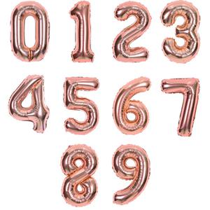 숫자은박풍선 중 로즈골드 [0~9]