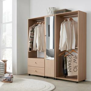 프릭스1500 이동식 거울수납드레스행거옷장세트8