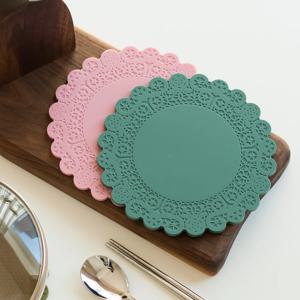 실리콘 레이스 냄비받침대