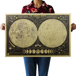 엔티크 고지도 크래프트 페이퍼 - 달지도 105 x70cm