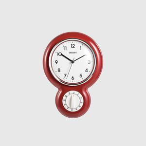 주방에필수 무소음 키친타이머 인테리어벽시계 버건디레드 OT758R