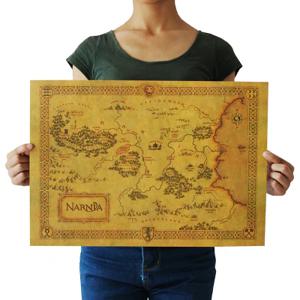 W022 레트로 NARNIA 나니아 지도 포스터 51.5cm x 36cm