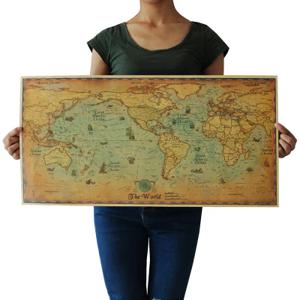 W008 세계지도 포스터 72cm x 36cm