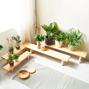 원목 화분받침대 화분 거치대 베란다 화분선반 정리 4sizes