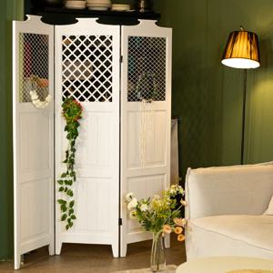 프렌치하임 철망 3단 파티션 인테리어  프로방스 유럽형 카페 디자인 빈티지 스타일