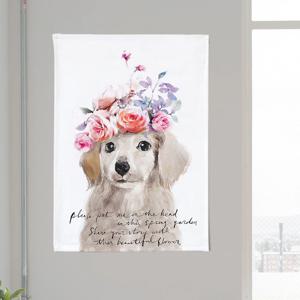 플라워베이비 퍼피 패브릭포스터 벽 가리개 가림막 인테리어 감성 캐릭터 아이방 50x70