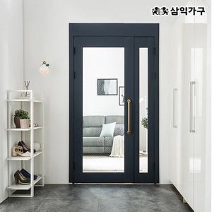 아모르 ㅡ자형 비대칭 여닫이 도어 중문 시공 1200 오픈형