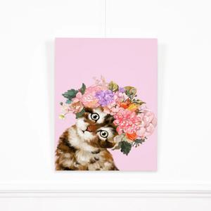 아이방 동물 키즈카페 그림-갸우뚱고양이