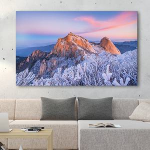 산 풍경 그림 캔버스 거실 액자 _겨울 북한산