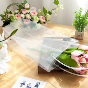 꽃다발 투명 쇼핑백 PP 마름모 5호 29x42cm 선물 포장 종이 가방