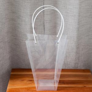 꽃다발 투명 쇼핑백 PP 마름모 4호 26x35cm 선물 포장 종이 가방