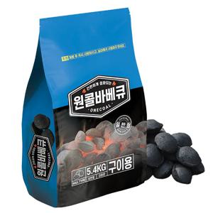 원콜 오리지널 야자숯 5.4kg 봉지숯 캠핑 바베큐숯