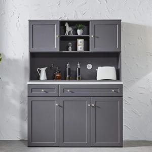 레이츠 홈카페 1200상부장 서랍 주방수납장 세트 렌지대 냉장고장 틈새수납장 2colors