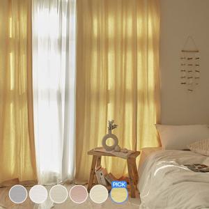 1+1 16수 광목100% 워싱 면커튼 여름 가리개 커튼 가림막 5color 3size
