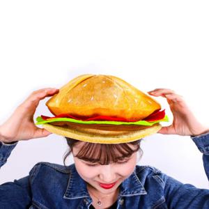햄버거 음식 행사 파티 이벤트 모자